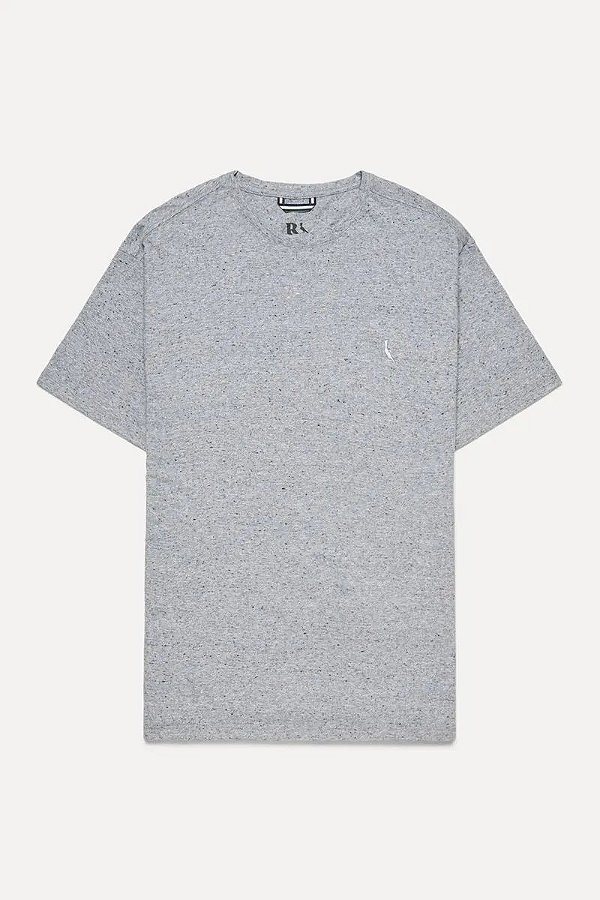 CAMISETA RESERVA UPCYCLING CINZA MESCLA CLARO