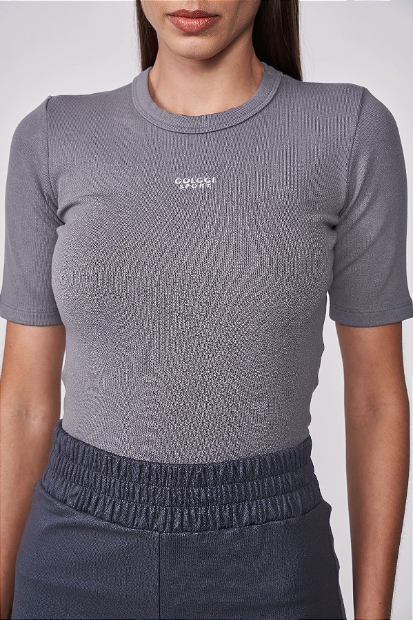BLUSA COLCCI CINZA SILVER CINZA