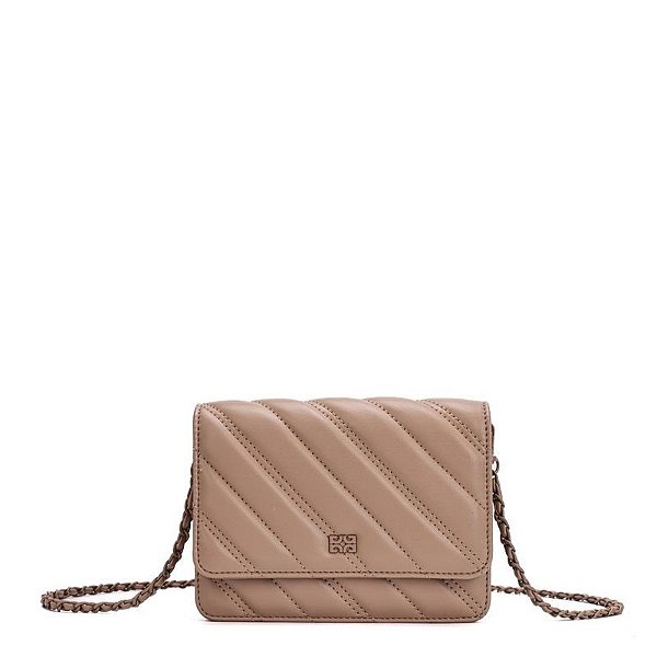 BOLSA DEGALLS PEQUENA MATELASSE TRANSVERSAL CORRENTE FENDI BEGE