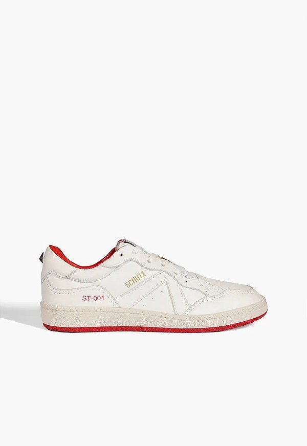 TÊNIS SCHUTZ ST-001 - BRANCO E VERMELHO