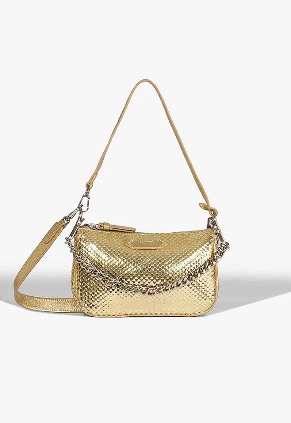 BOLSA SCHUTZ TIRACOLO EMMY SNAKE - DOURADA