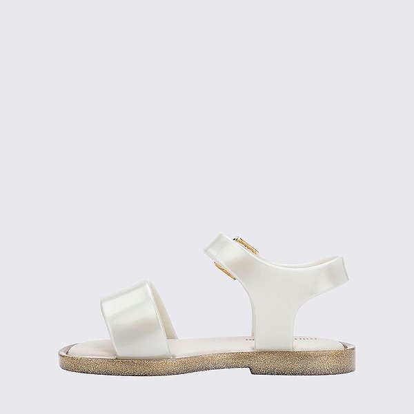 SANDÁLIA MINI MELISSA MAR SANDAL - BRANCO CINTILANTE