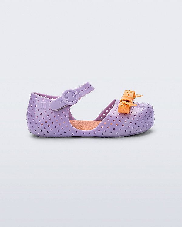 SANDÁLIA MINI MELISSA FURADINHA POP BABY - LILÁS LARANJA