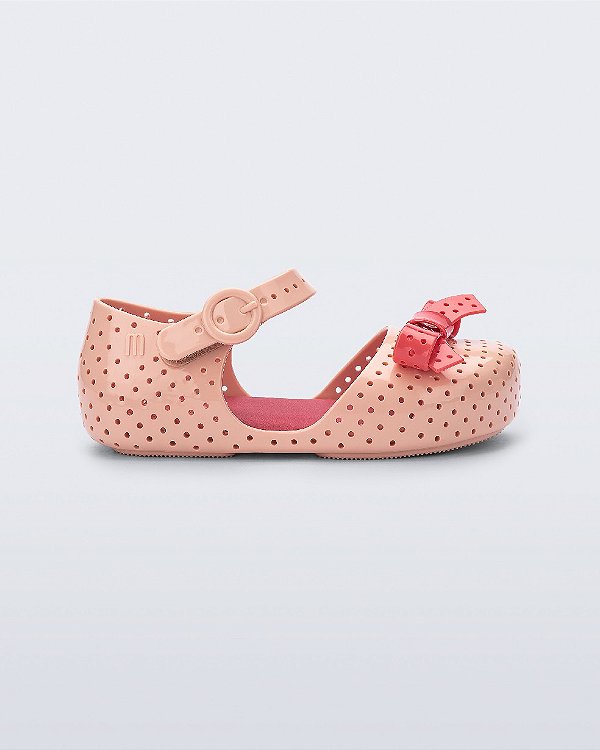 SANDÁLIA MELISSA FURADINHA POP BABY - BEGE VERMELHO