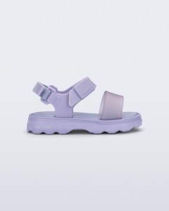 SANDÁLIA MINI MELISSA KICK OFF SANDAL BABY - LILÁS GLITTER