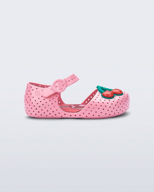 SANDÁLIA MINI MELISSA FURADINHA POP BABY - ROSA VERMELHO