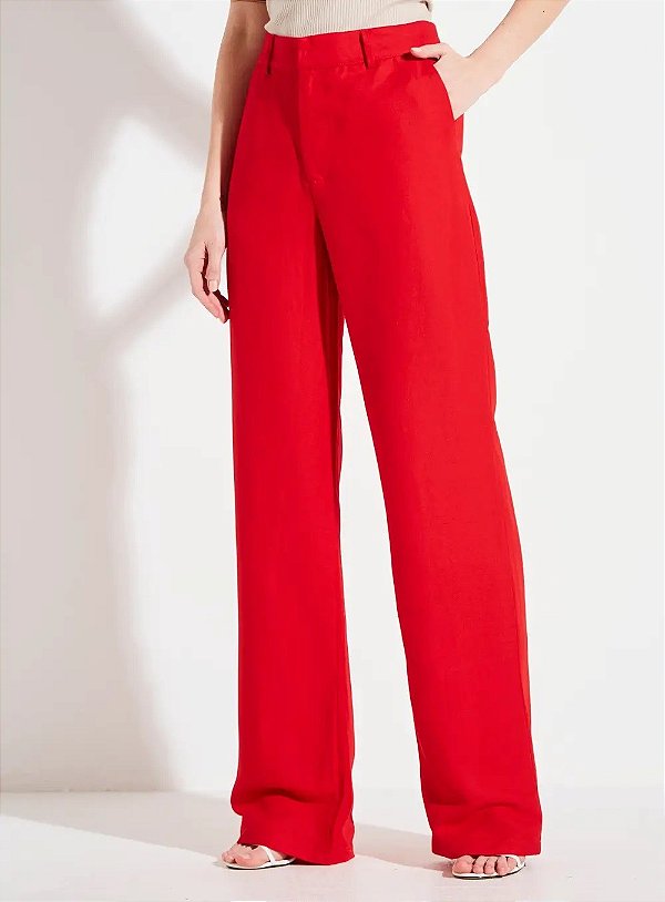 CALÇA FORUM LINHO VERMELHO SPARKLY