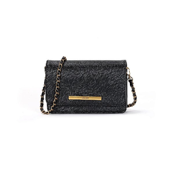 BOLSA SANTA LOLLA RISCO PRETO ALÇA TRANSVERSAL - PRETO