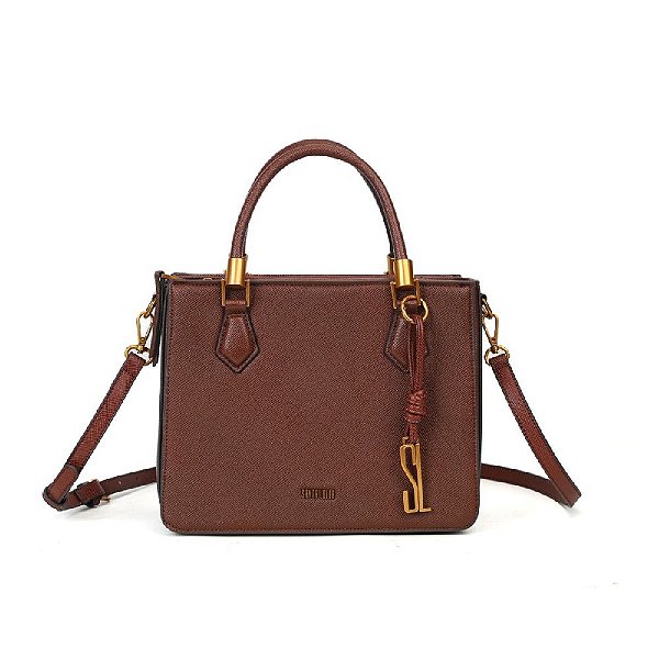BOLSA SANTA LOLLA TOTE RISCO DUAS ALÇAS DARK COCOA