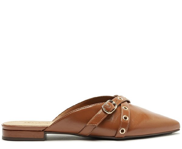 MULE ANACAPRI BICO FINO TIRAS MARROM