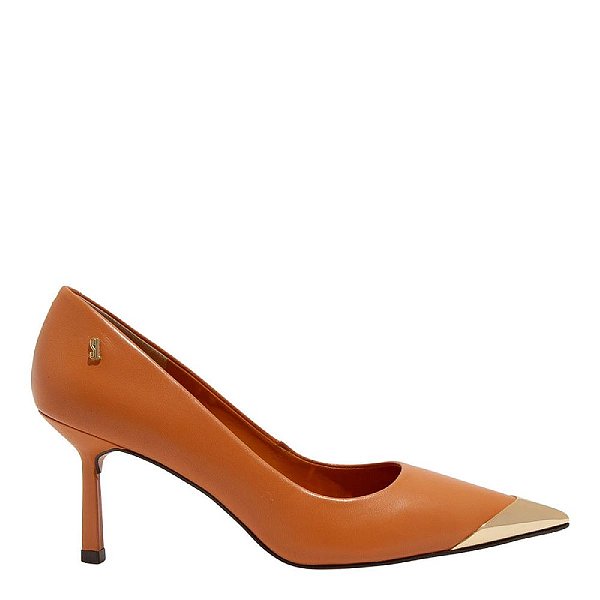 SCARPIN SANTA LOLLA COURO PELICA - CARAMELO