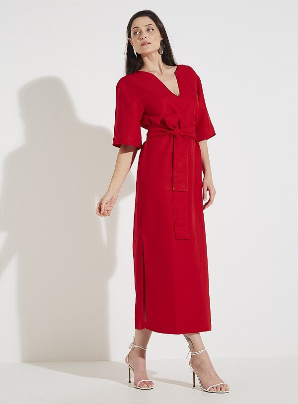 VESTIDO LINHO VERMELHO SPARKLY