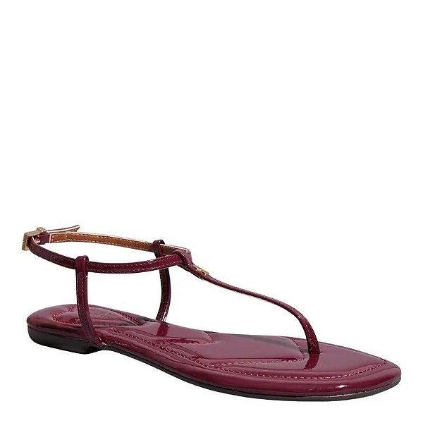 SANDALIA RASTEIRA VERNIZ ANZELI BORDO BORDO