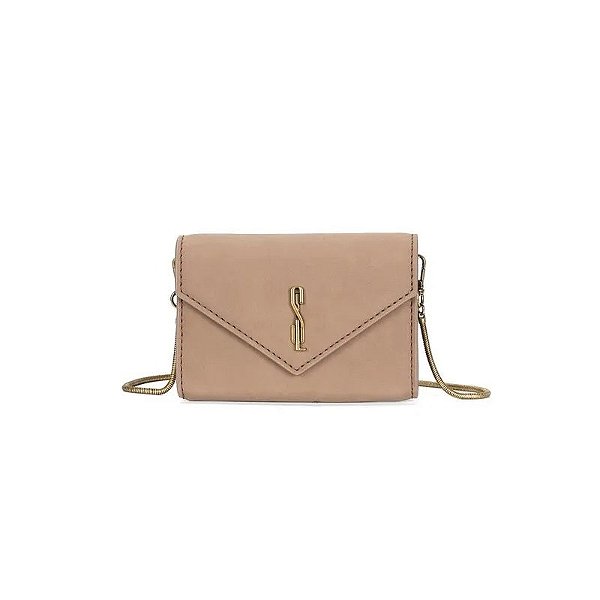 BOLSA CARTEIRA ENVELOPE CAMURCA BEGE