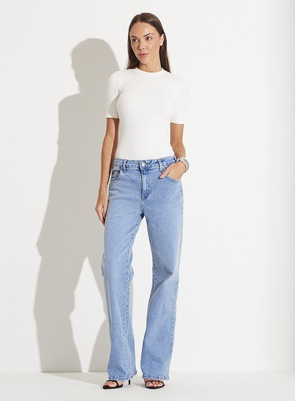 CALCA JEANS WIDE LEG FORUM INDIGO