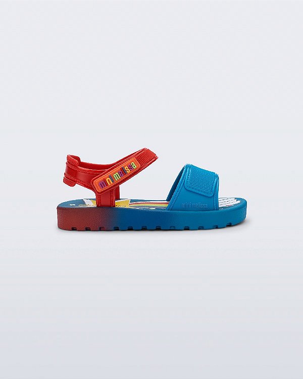 SANDALIA MINI MELISSA COLORS BABY AZUL VERMELHO