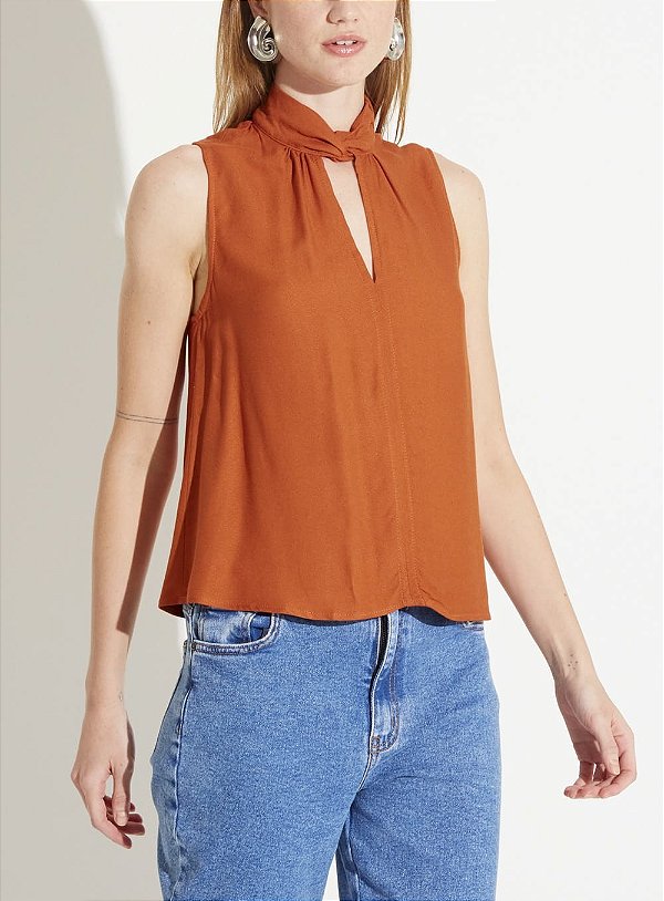 BLUSA FORUM MARROM BURNT