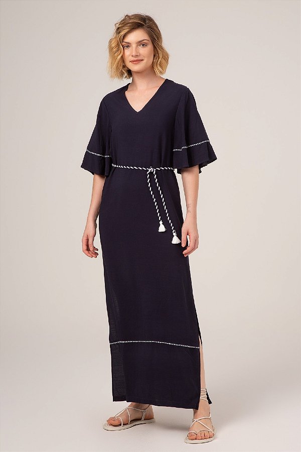 VESTIDO SLYWEAR PRETO - VISCOSE LISA