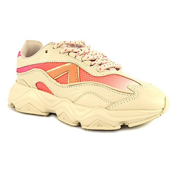 TENIS SCHUTZ SNEAKRS STREETWEAR CORAL WHITE