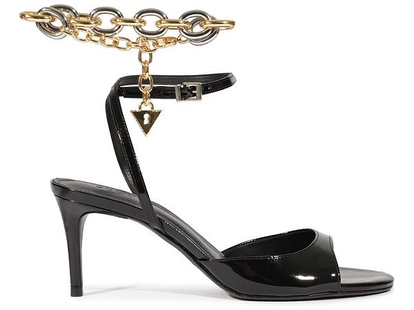 SANDÁLIA SCHUTZ AMIE CHAIN MID PRETA