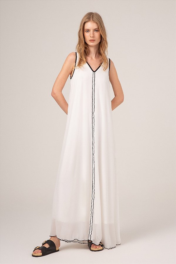 VESTIDO SLYWEAR CHIFFON - OFFWHITE
