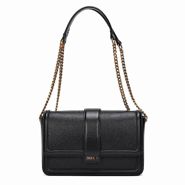 BOLSA SANTA LOLLA FLOATER PRETA ALÇA OMBRO CORRENTE
