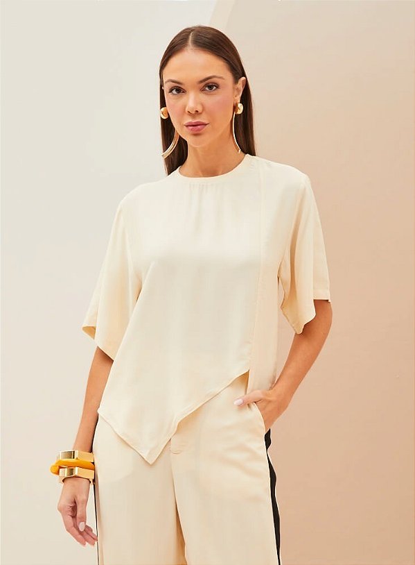 BLUSA FORUM BEGE AFFOGATO
