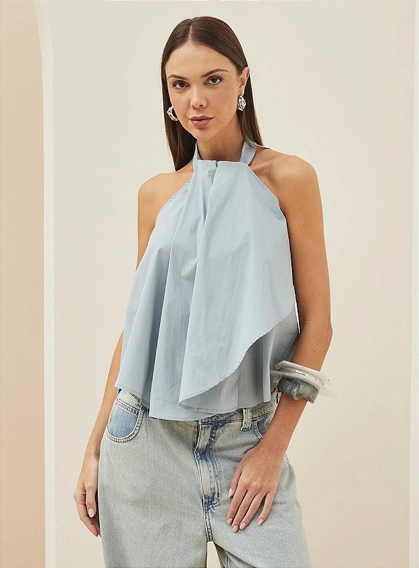 BLUSA FORUM FRENTE ÚNICA COM SOBREPOSIÇÃO