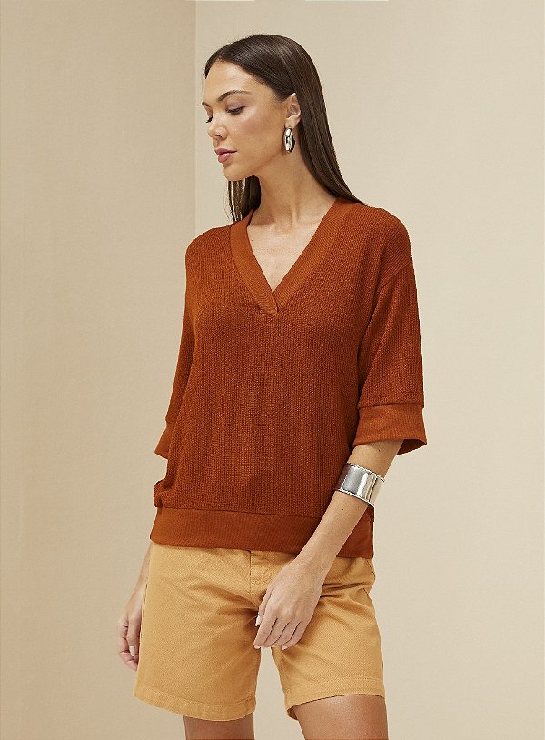 BLUSA FORUM MARROM ZEUS