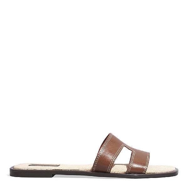 RASTEIRA SANTA LOLLA COURO NOBRE MARROM CONHAQUE FLAT
