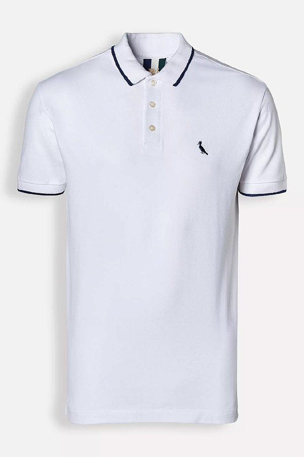 POLO RESERVA ENXUTO FRISO ÚNICO BRANCO