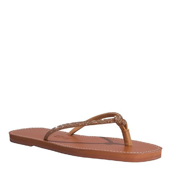 RASTEIRA SANTA LOLLA BICO QUADRADO BRILHO MARROM