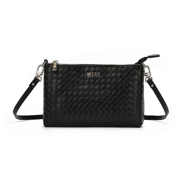 CLUTCH SANTA LOLLA SOFT PRETA ALÇA TRANSVERSAL