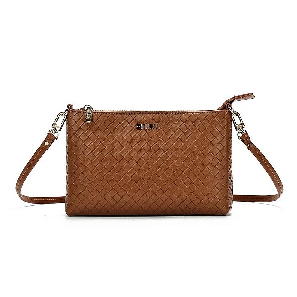 CLUTCH SANTA LOLLA SOFT CARAMELO ALÇA TRANSVERSAL