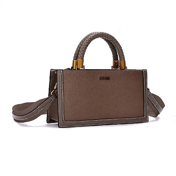 BOLSA TOTE SANTA LOLLA PEQUENA FLOATER CINZA DUAS ALÇAS