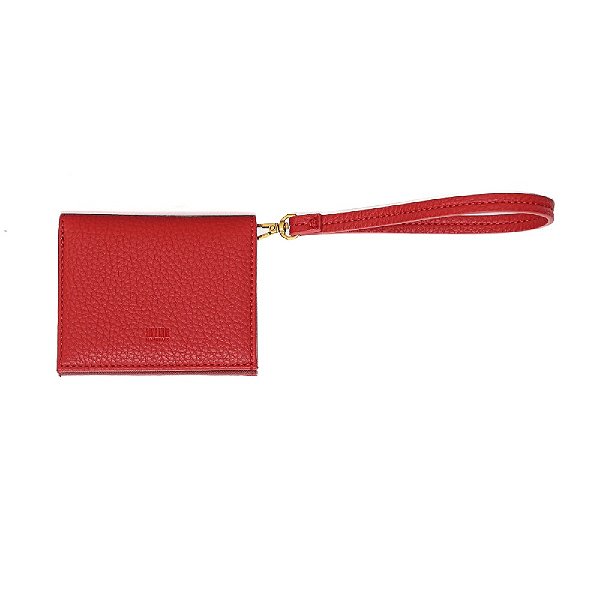 CARTEIRA SANTA LOLLA FLOATER VERMELHO RUBI ALÇA DE MÃO