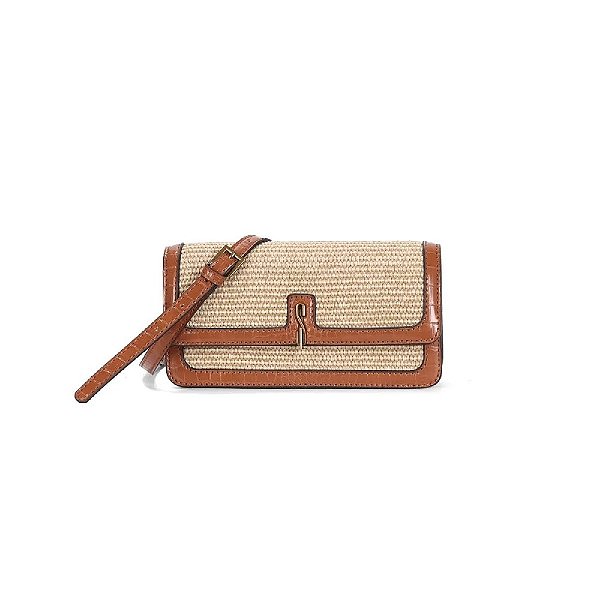 BOLSA SANTA LOLLA TRAMADO TRANSVERSAL MARROM