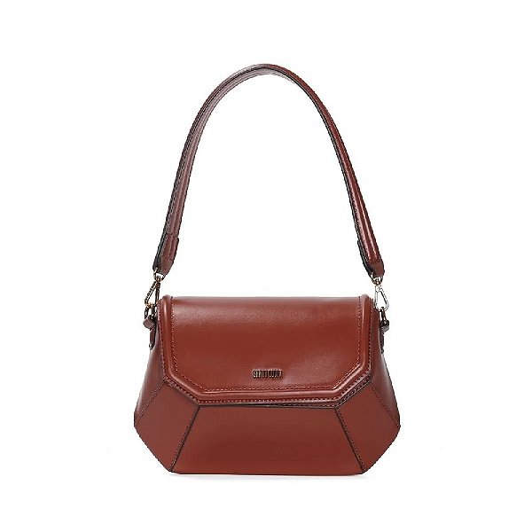 BOLSA BAGUETE SANTA LOLLA ESTRUTURADA SOFT MARROM