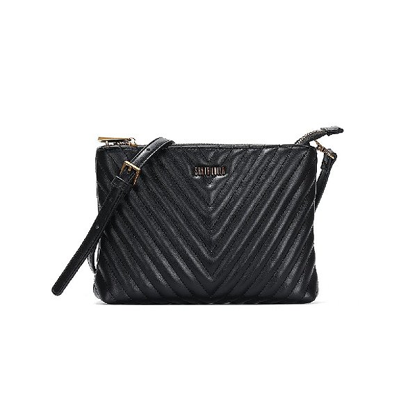BOLSA SANTA LOLLA MATELASSÊ PEQUENA SOFT PRETA