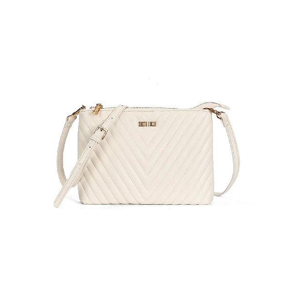 BOLSA SANTA LOLLA PEQUENA MATELASSÊ SOFT MARFIM TRANSVERSAL
