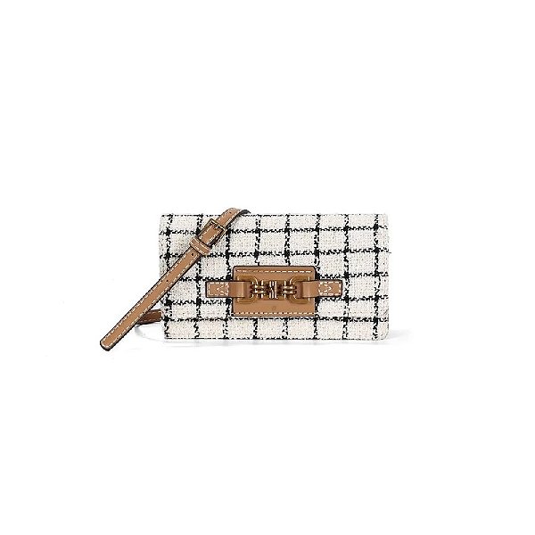 BOLSA SANTA LOLLA TRAMADO LISTRADA OFF WHITE TRANSVERSAL