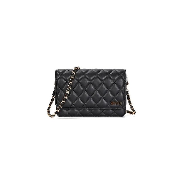 BOLSA SANTA LOLLA SOFT MATELASSÊ PRETA TRANSVERSAL