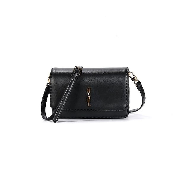 BOLSA SANTA LOLLA SOFT PRETA TRANSVERSAL