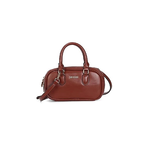 BOLSA SANTA LOLLA PEQUENA SOFT TRANSVERSAL MARROM