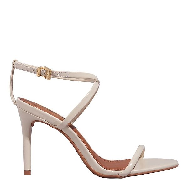 SANDÁLIA SANTA LOLLA NAPA MADRI OFF WHITE SALTO ALTO