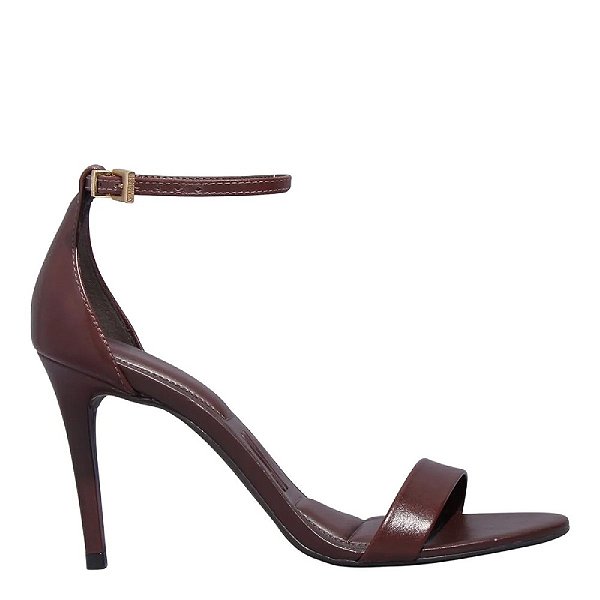 SANDÁLIA SANTA LOLLA MILANO MARROM DARK SALTO ALTO