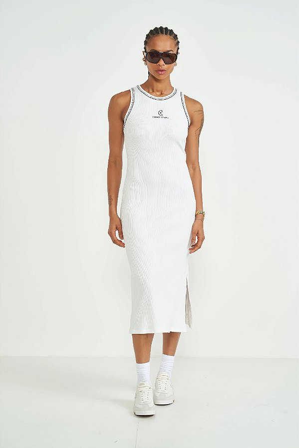 VESTIDO CANELADO COLCCI SPORT OFF NATURAL