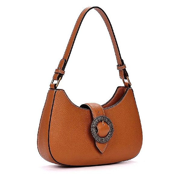 BOLSA BAGUETE SANTA LOLLA FLOATER CARAMELO ALÇA DE OMBRO