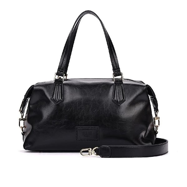 BOLSA MALA SANTA LOLLA RUSTICA ALÇA DUPLA TRANSVERSAL PRETO