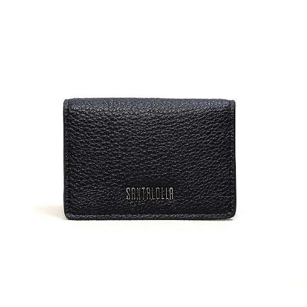 PORTA CARTÃO SANTA LOLLA FLOATER TEXTURIZADO PRETO